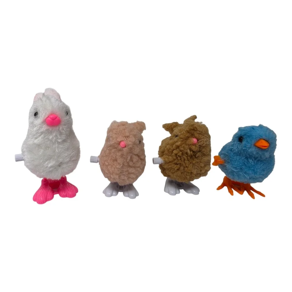 Bunny Rabbit Blue Chick Hop Wind Up Toys Lot of 4